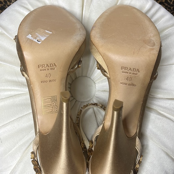 PRADA Satin Crystal Heels - Picture 4 of 11